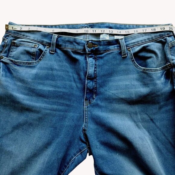 Time And Tru Jeans 20 High Rise Curvy Stretch Straight Casual - Picture 6 of 16